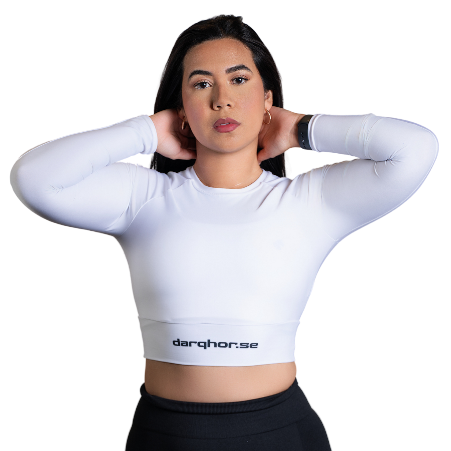 ELLA Long-sleeve Crop Top  | White