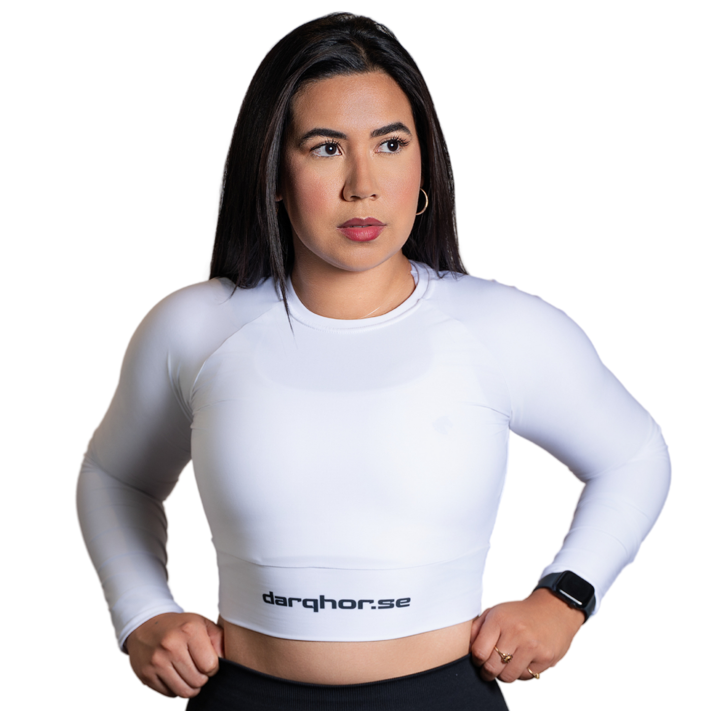 ELLA Long-sleeve Crop Top  | White