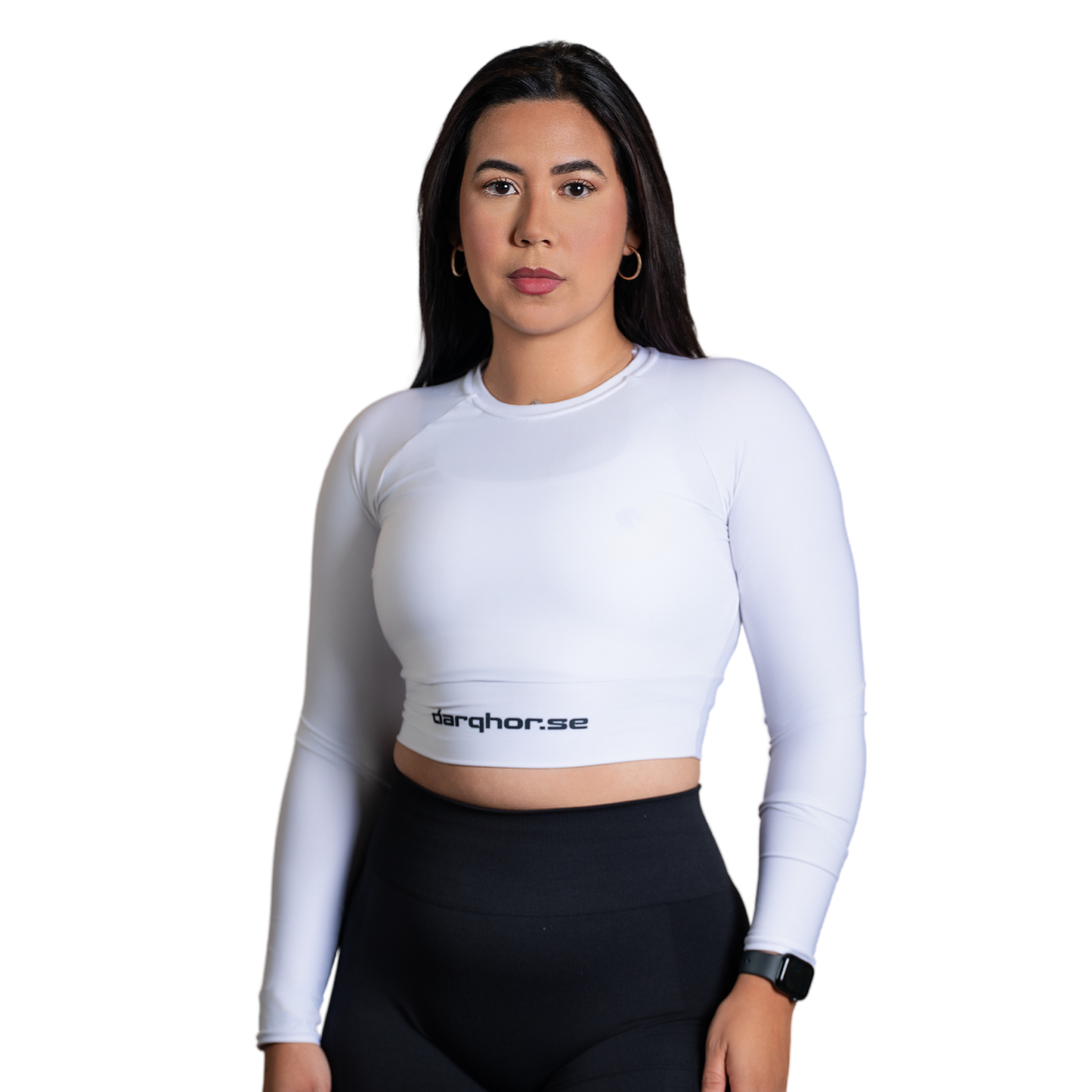ELLA Long-sleeve Crop Top  | White