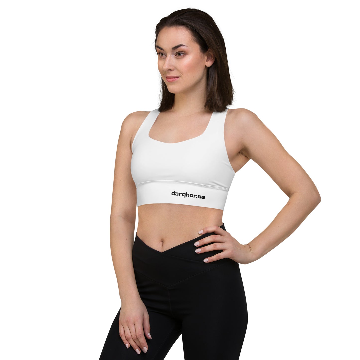 ELLA Longline Sports Bra | White