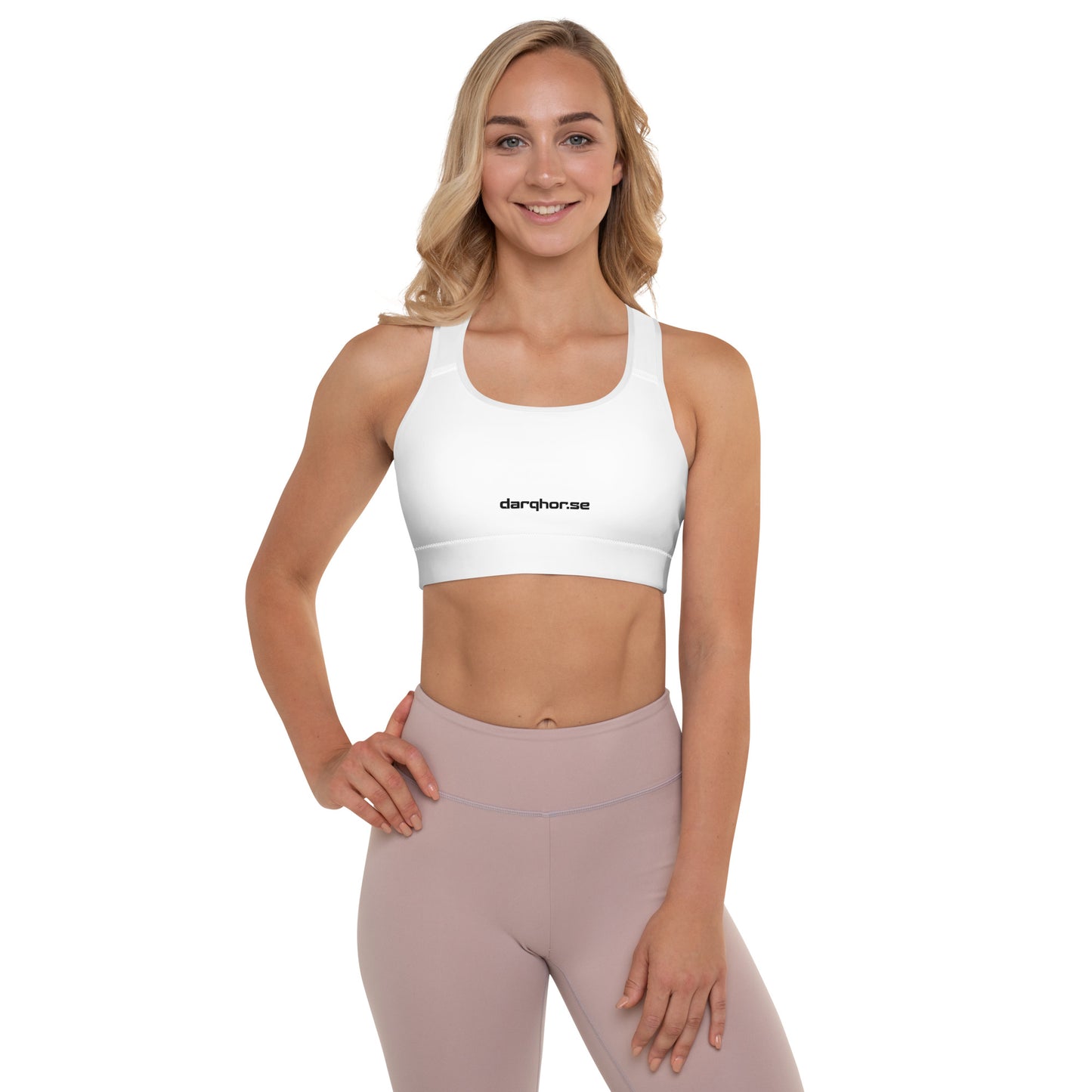 ELLA Padded Sports Bra | White