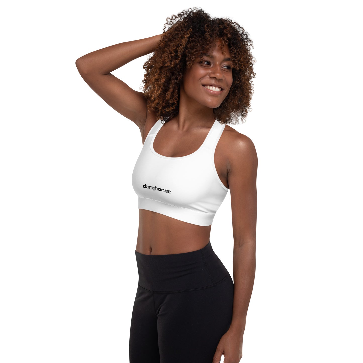 ELLA Padded Sports Bra | White