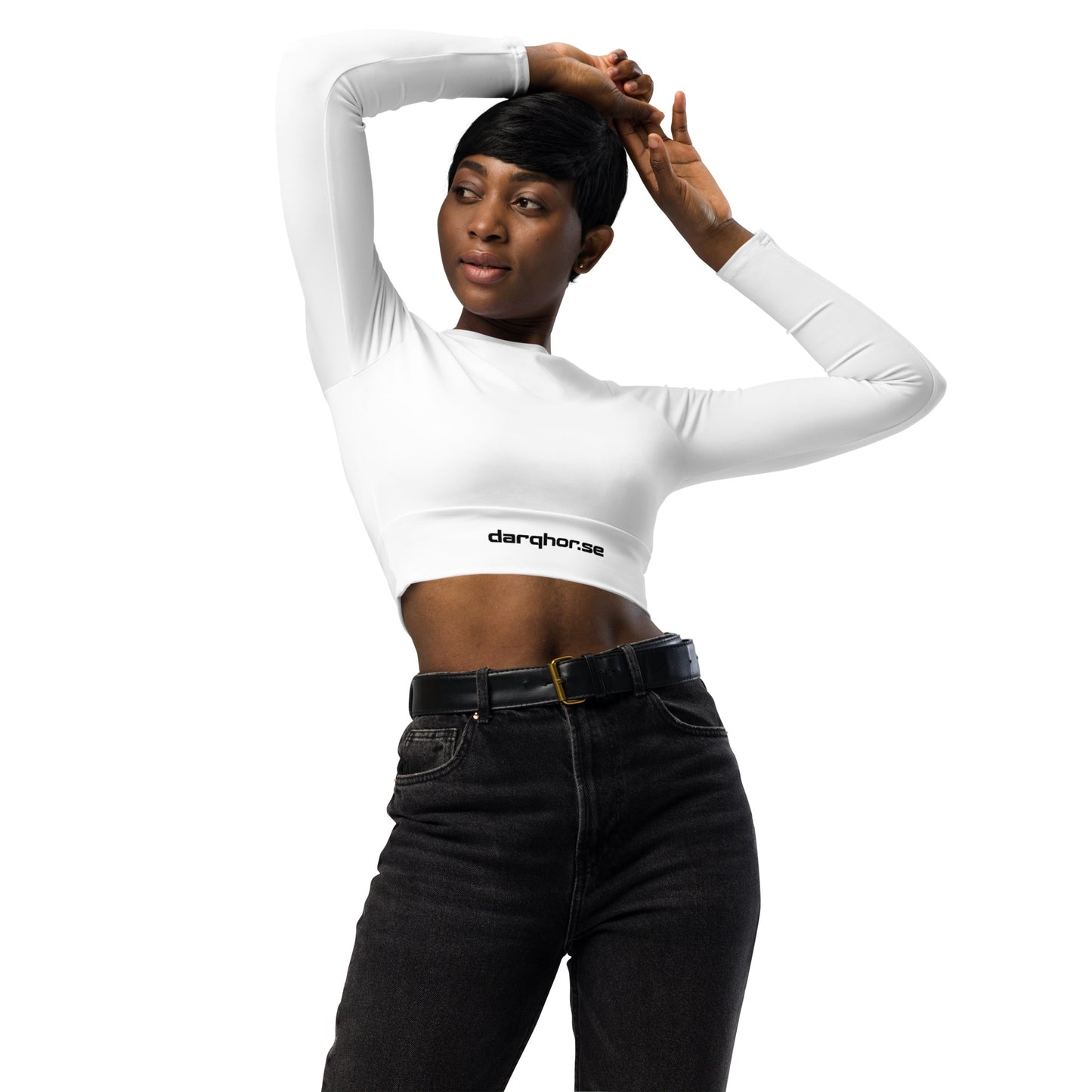 ELLA Long-sleeve Crop Top  | White